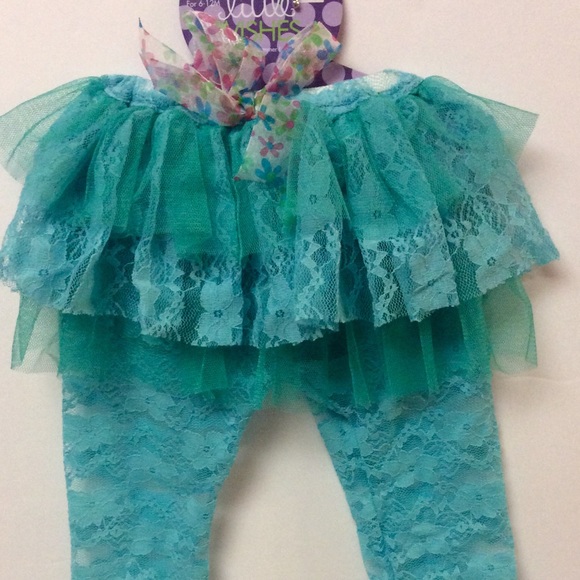 Baby Girl Lace Ruffle Tutu Leggings 6 To 12 Mos - Picture 2 of 2